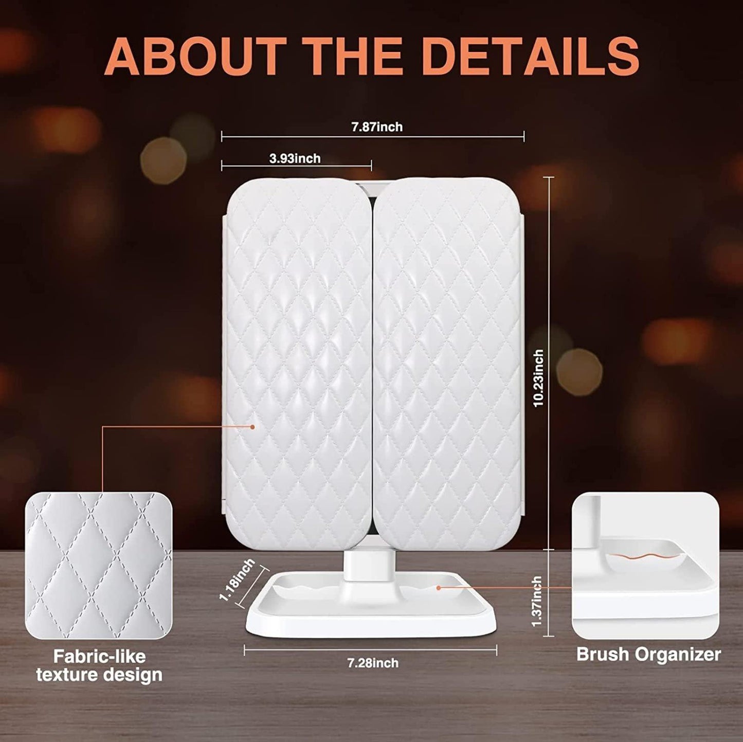 LED Folding Cosmetic Mirror