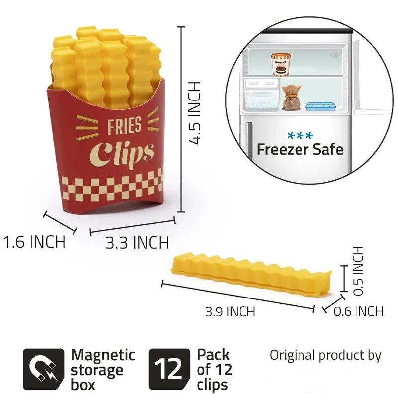 12-Pieces Fries Shape Sealing Clips