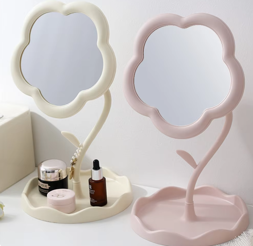 Flower Makeup Mirror Organizer