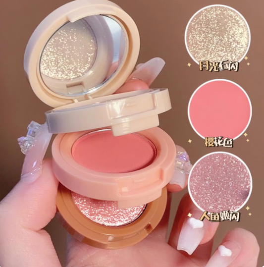 3 in 1 Matte Highlighter And Blush Palette