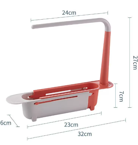 Adjustable Kitchen Sink Drainer Storage Rack