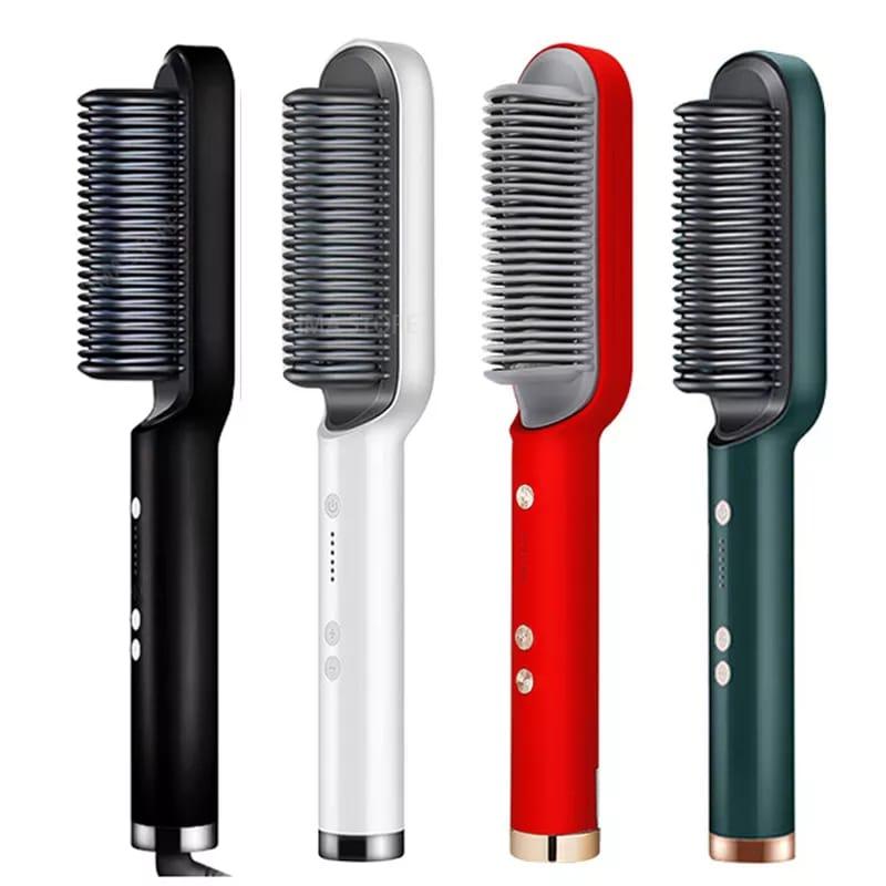Profissional Hot Combs Anti-scalding Hair Straightener Brush Ceramic Hair Curler Heated Electric Smart Brush Hair Straightener