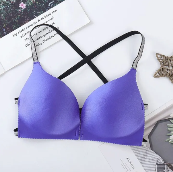 Shockproof Push-Up Sport Bra – Seamless Beauty & Support