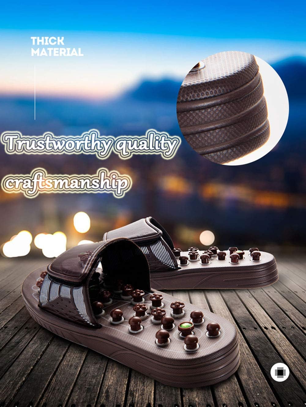 Therapeutic Reflexology Massage Slippers – Pressure Relief & Shiatsu Foot Therapy