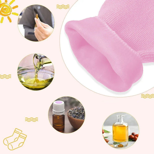 Silicone Moisturizing & Exfoliating Heel Socks - Foot Care & Pain Relief