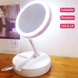 Led Fold-able Mirror USB Folding Lamp
