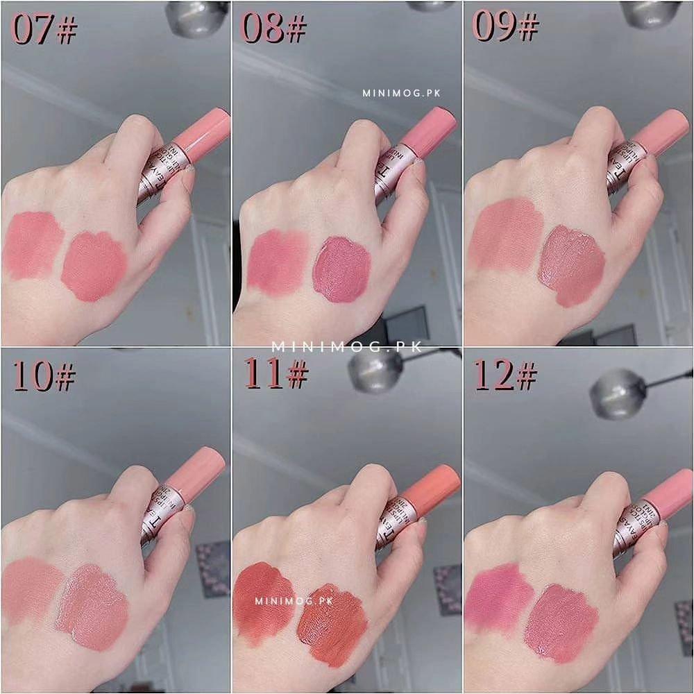 2 in 1 Matte Lip Gloss and Lipstick - 6-Pieces Set
