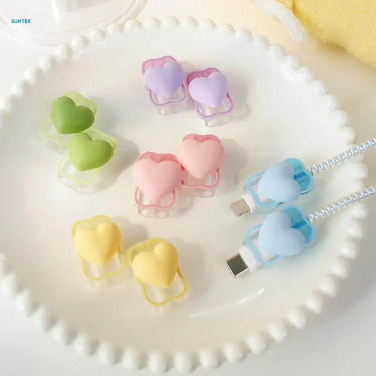 Cute Heart Charging Head and Cable Protector