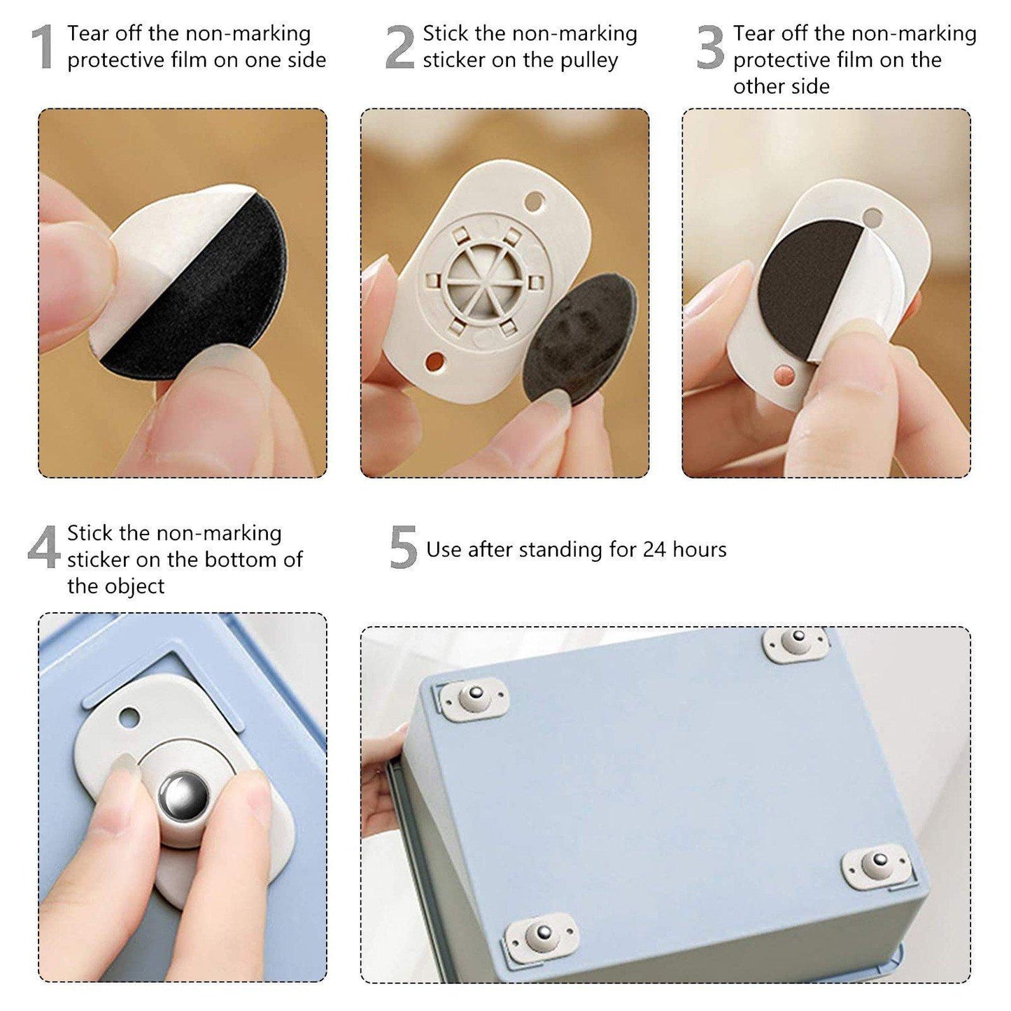 Self Adhesive Wheels (4 pieces)