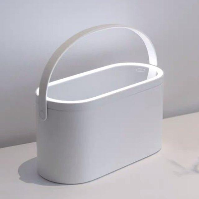 Portable Makeup Storage Box With Led Mirror