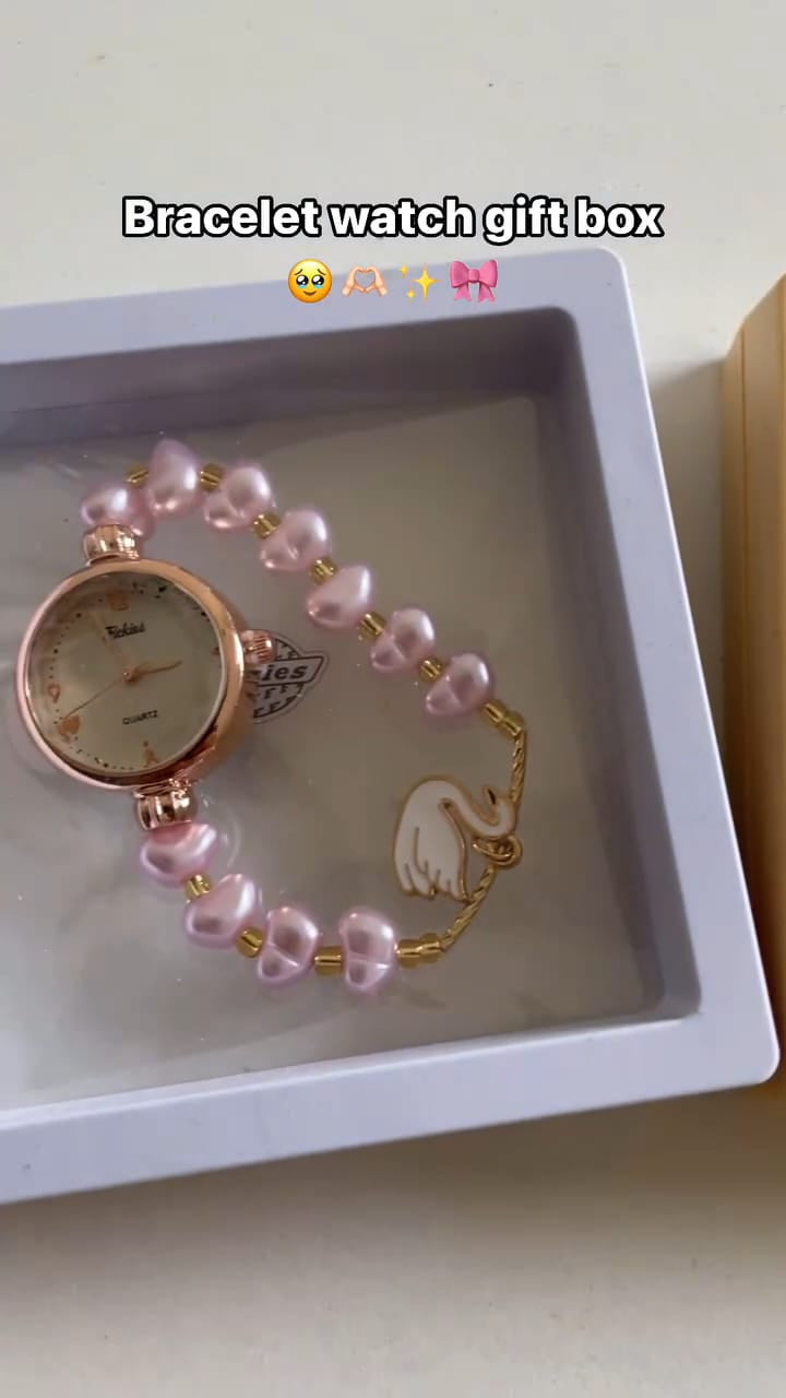 Swan Bracelet Watch With Box
