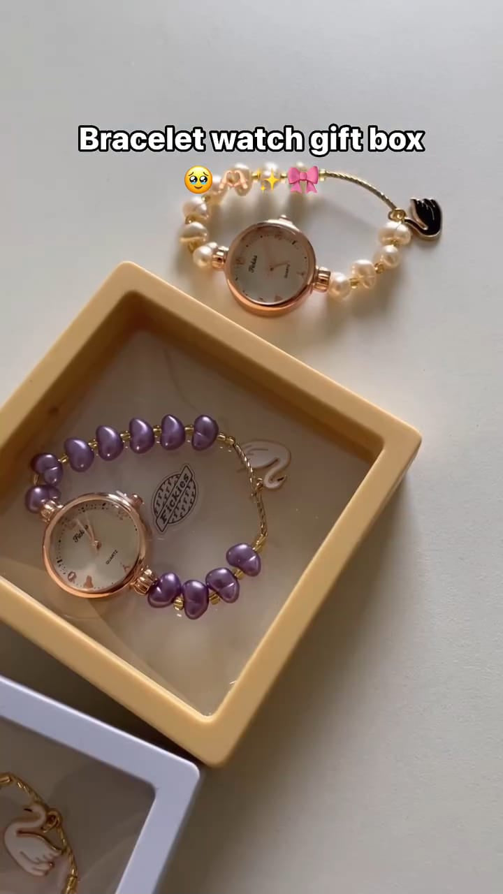 Swan Bracelet Watch With Box