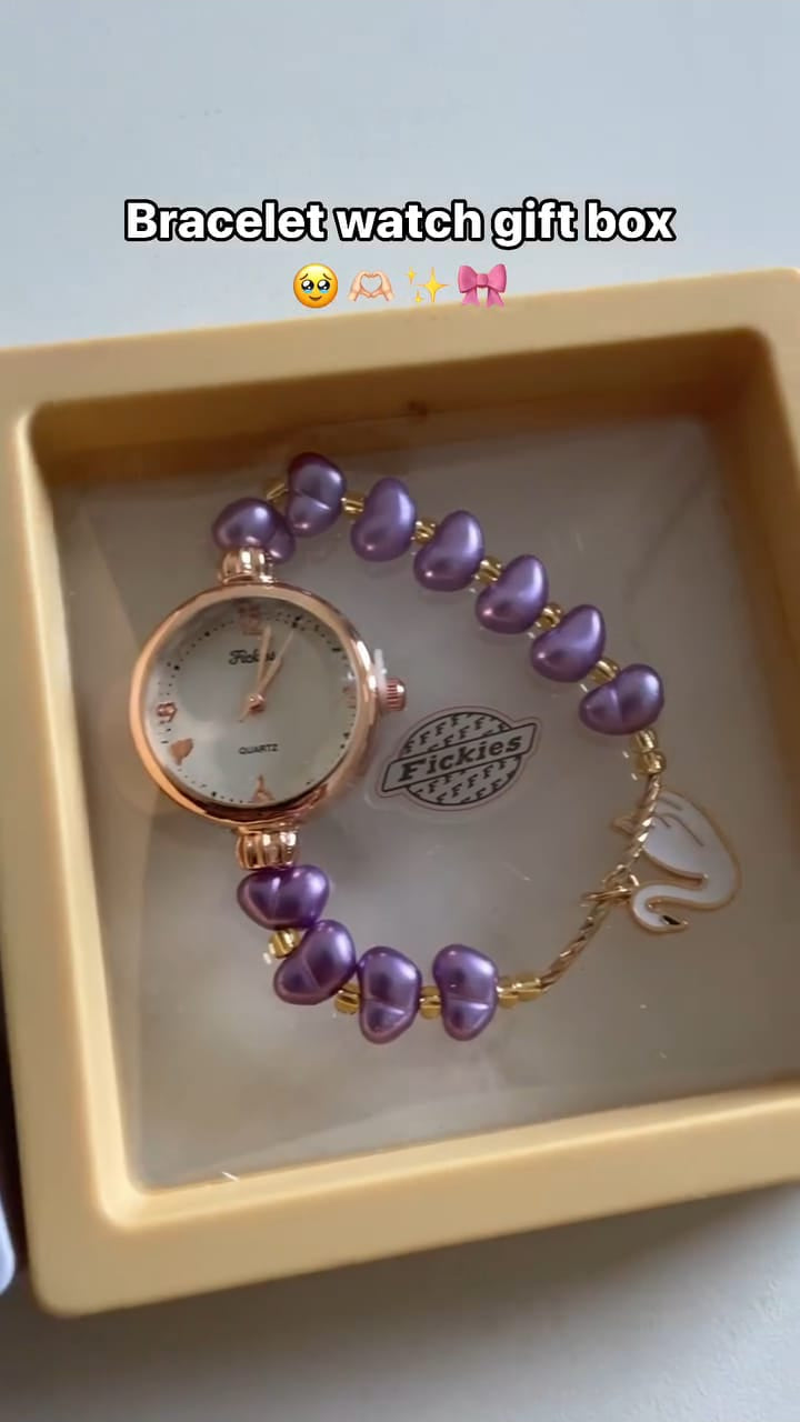 Swan Bracelet Watch With Box