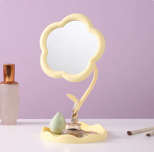 Flower Makeup Mirror Organizer