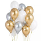 Chrome With Macron Balloons Set - Pack of 15