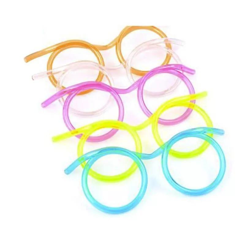 Glasses style Plastic Straw