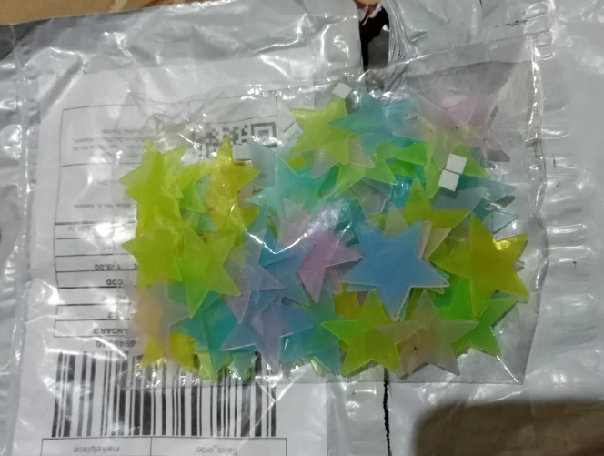 3D Stars Glow - 100-Pieces