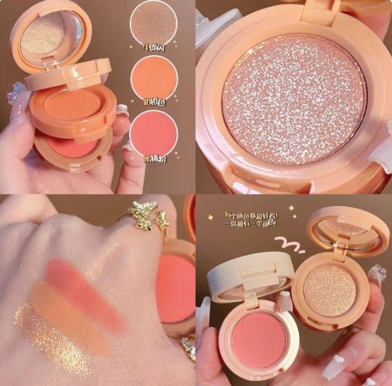 3 in 1 Matte Highlighter And Blush Palette