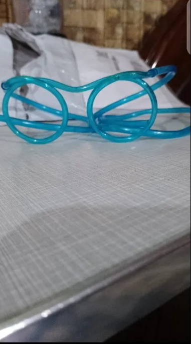 Glasses style Plastic Straw