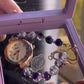 Crystal Beads Bracelet Watch With Box