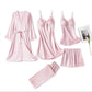 Bridal Night Suit 5-Pieces Night Wear