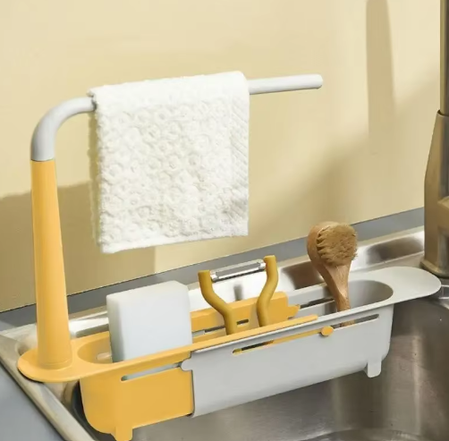 Adjustable Kitchen Sink Drainer Storage Rack