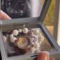 Crystal Beads Bracelet Watch With Box