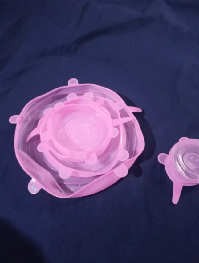 6-Pieces Transparent Food Insulation Sealing Covers