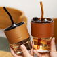 450ML Glass Mug With Straw