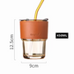 450ML Glass Mug With Straw