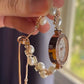 Pearl Beads Bracelet Watch With Gift Box