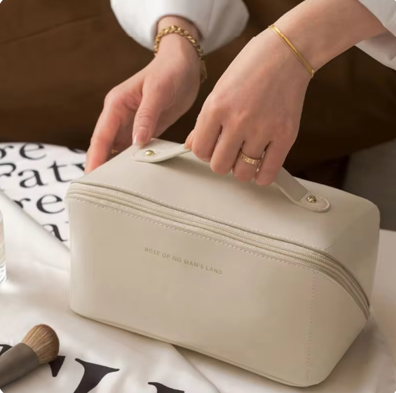 Cosmetic Leather Makeup Bag
