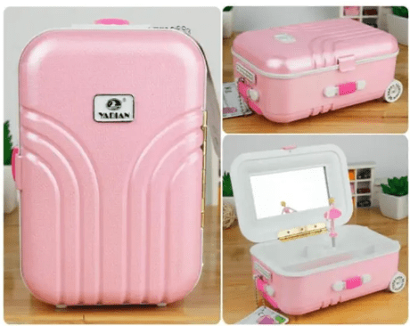 Cute Suitcase Style Jewelry Organizer