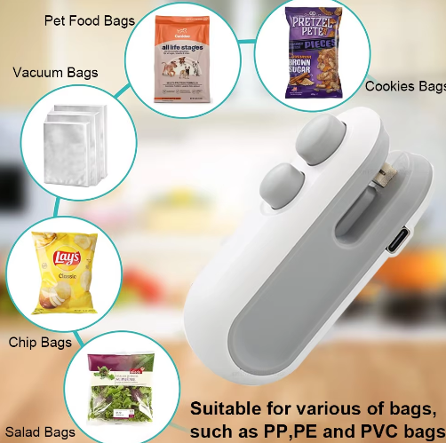 Magnetic Rechargeable Plastic Bag Sealer