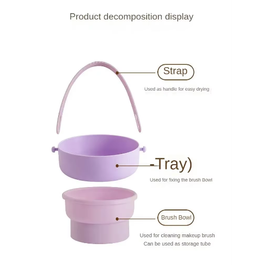 Silicone Cleaning Makeup Brushes Bowl