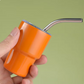 Mini Tumbler Shot Glass Double Wall Steel Straw