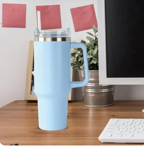 Stainless Steel Travel Milk,Juices & Water Mug With Straw