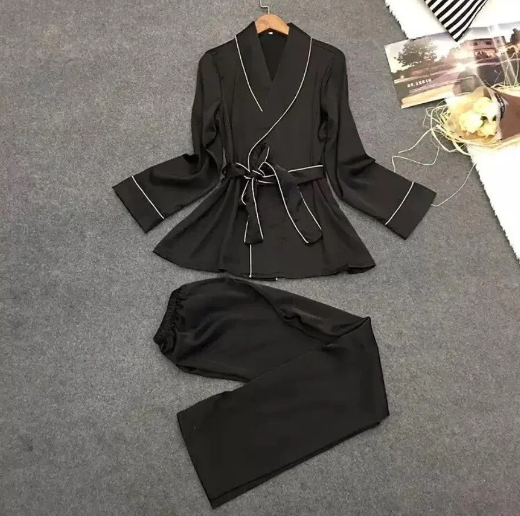 Silk Robe Gown Suit