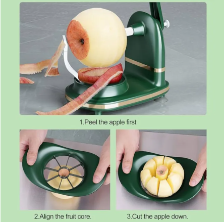 Tired of peeling apples by hand? This apple peeler & corer gets it done fast without the mess. Just crank and you’re good—perfect for snacks, baking, or kids’ lunchboxes.