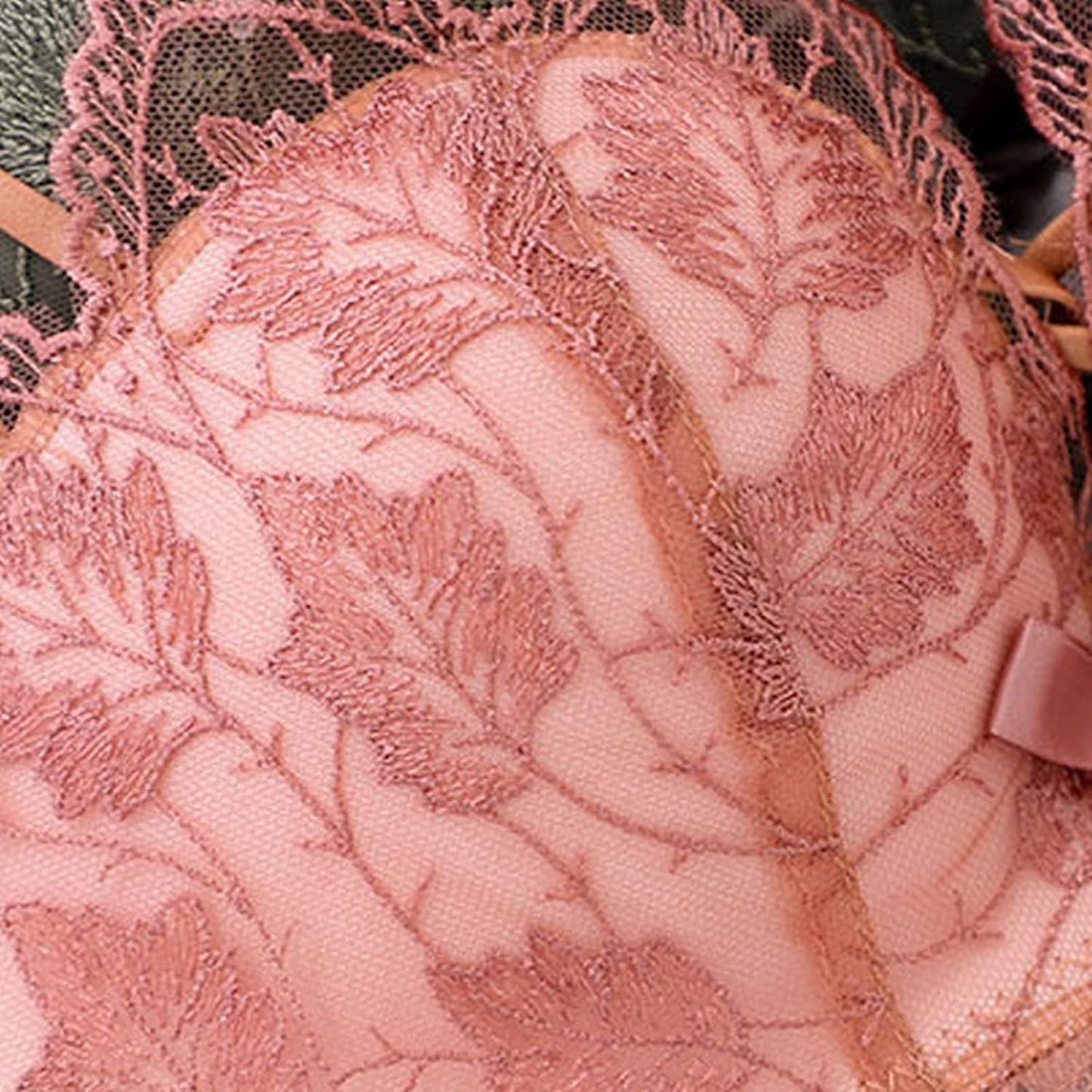 Lavender Gathered Lingerie Set - Stylish Bra and Panty with Beautiful Back