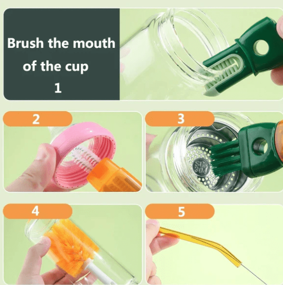 5 In 1 Bottle Cleaning Brush