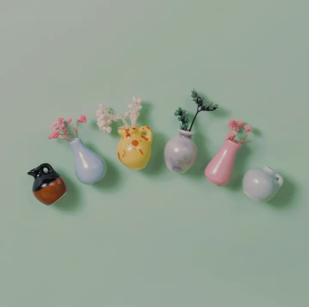 Magnetic Mini Flower Vase Fridge ( Pack of 3 )