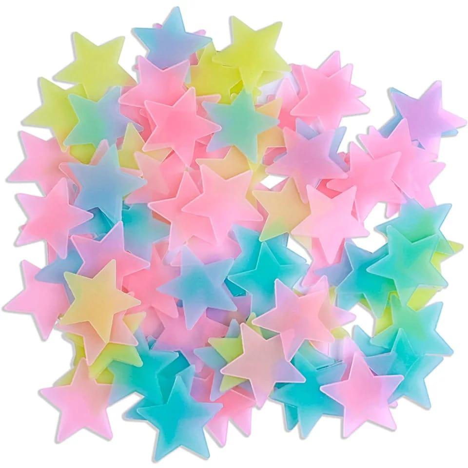 3D Stars Glow - 100-Pieces