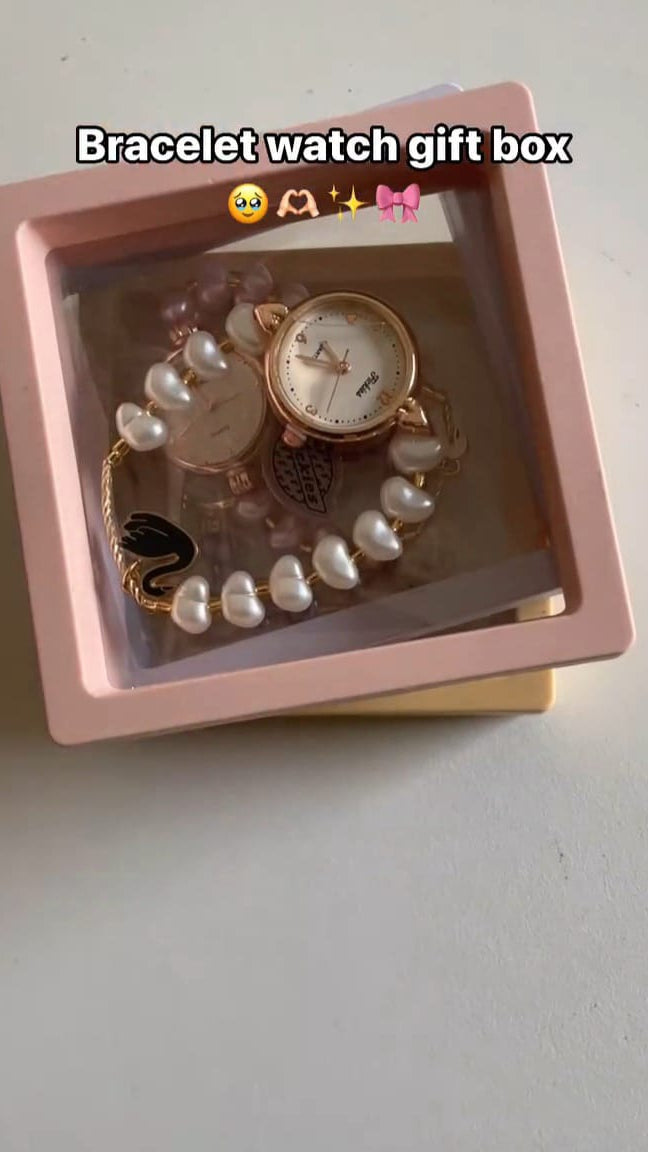 Swan Bracelet Watch With Box