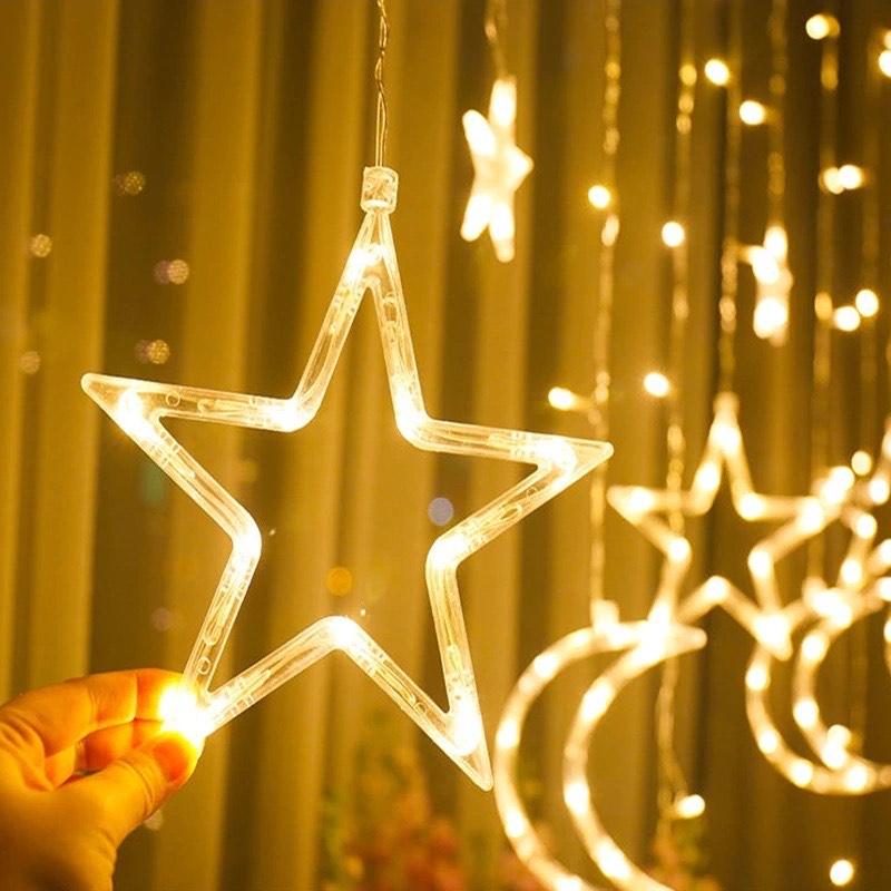 Big Moon Big Stars Curtain String Fairy Lights