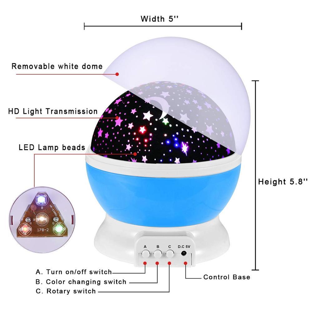 Rotating Night Projector Light