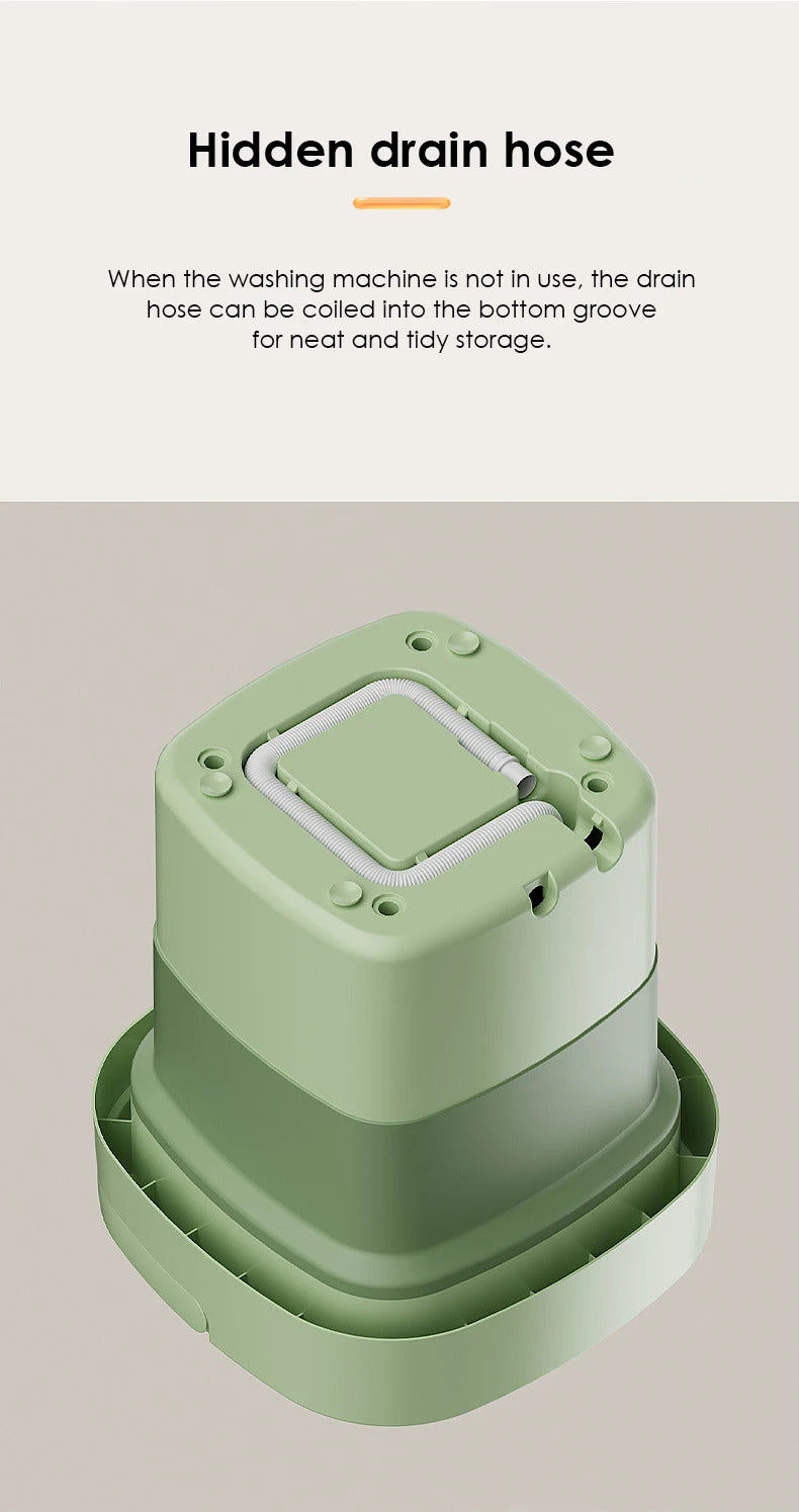 Portable Foldable Washing Machine With Dryer Bucket