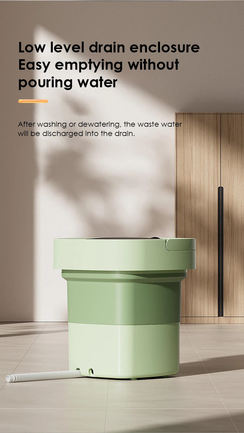 Portable Foldable Washing Machine With Dryer Bucket