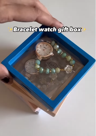 Pearl Beads Bracelet Watch With Box