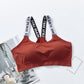 Gym Fitness Bra For Women Yoga Pad Sportswear Vest Tank Tops Push Up Sports Bras